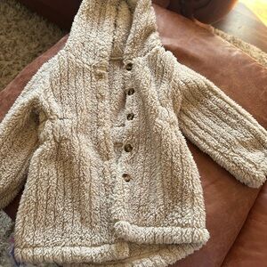 SHEIN Cream Fleece Jacket